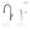 Kibi Hilo Single Handle Pull Down Kitchen Sink Faucet with Soap Dispenser C-KKF2008TT-KSD100TT - alternate 2